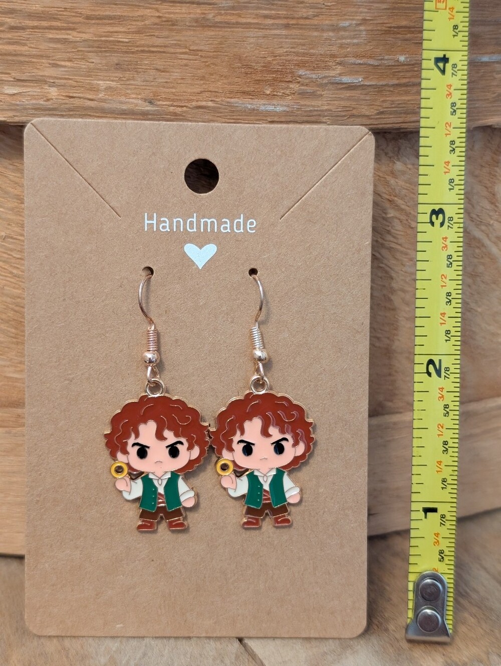 Lord Of The Rings Enamel Metal Earrings NEW